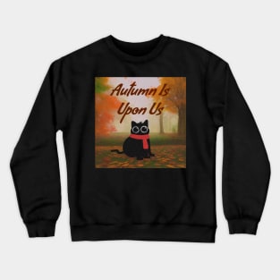 Autumn Season Cozy Cat Tee Crewneck Sweatshirt